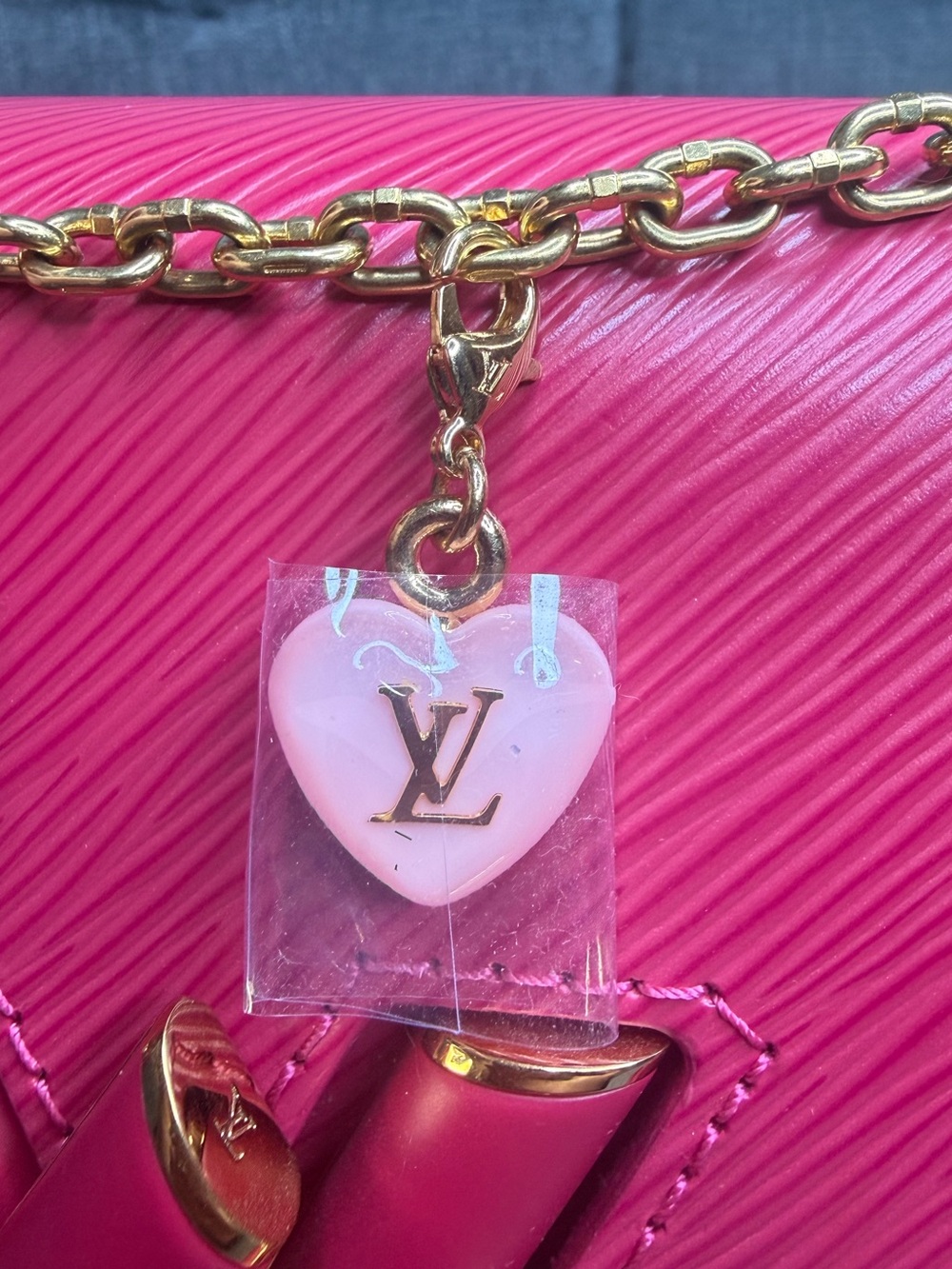Louis Vuitton LV heart charm